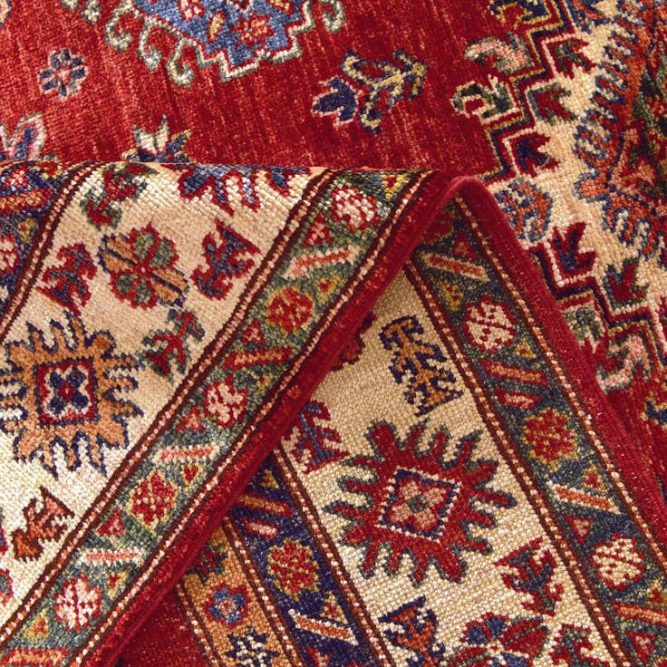 Detail image of 4' 11 x 6' 5 Hand Knotted Kazak Rug