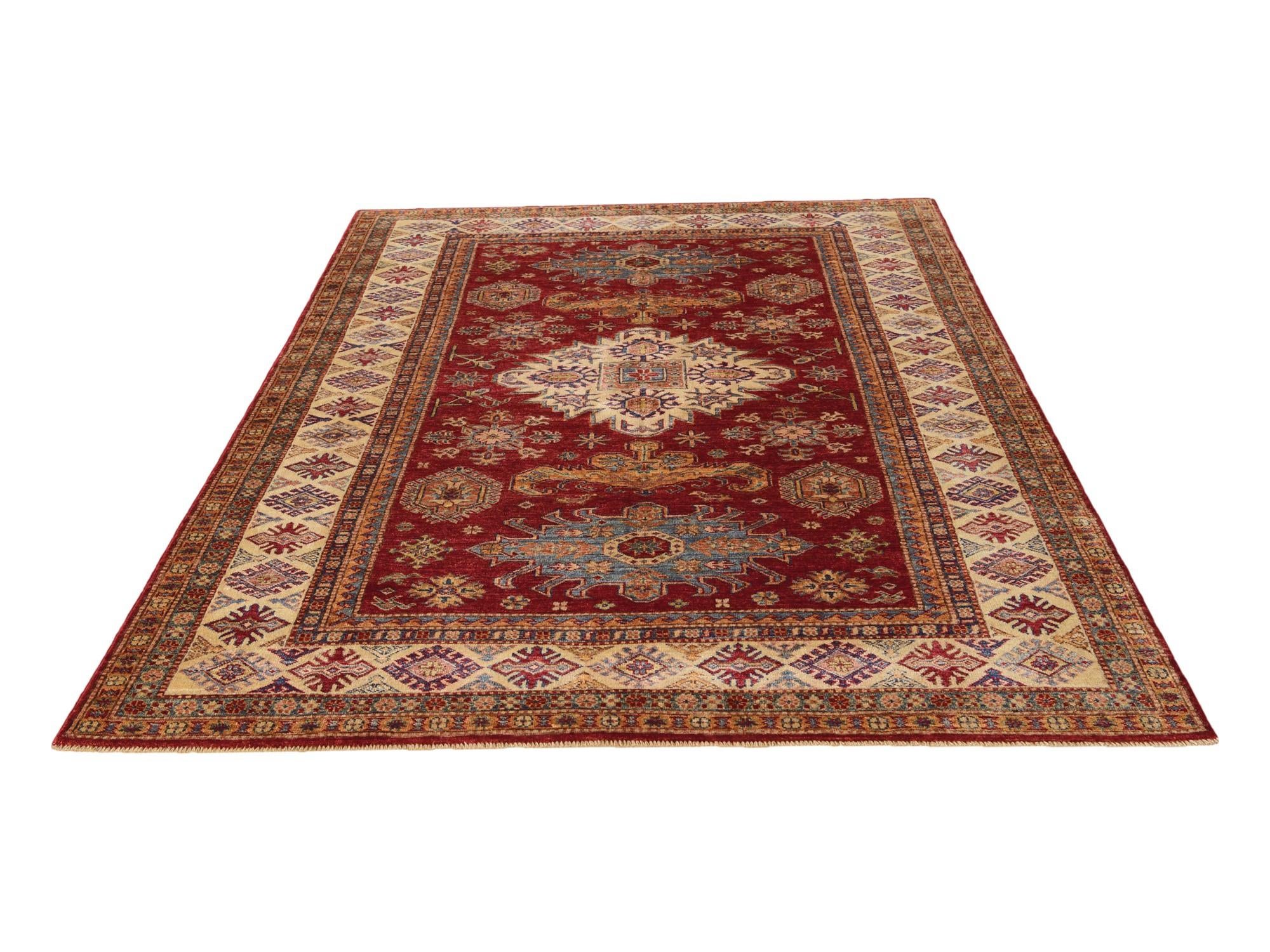 5' 10 x 8' Hand Knotted Kazak Rug