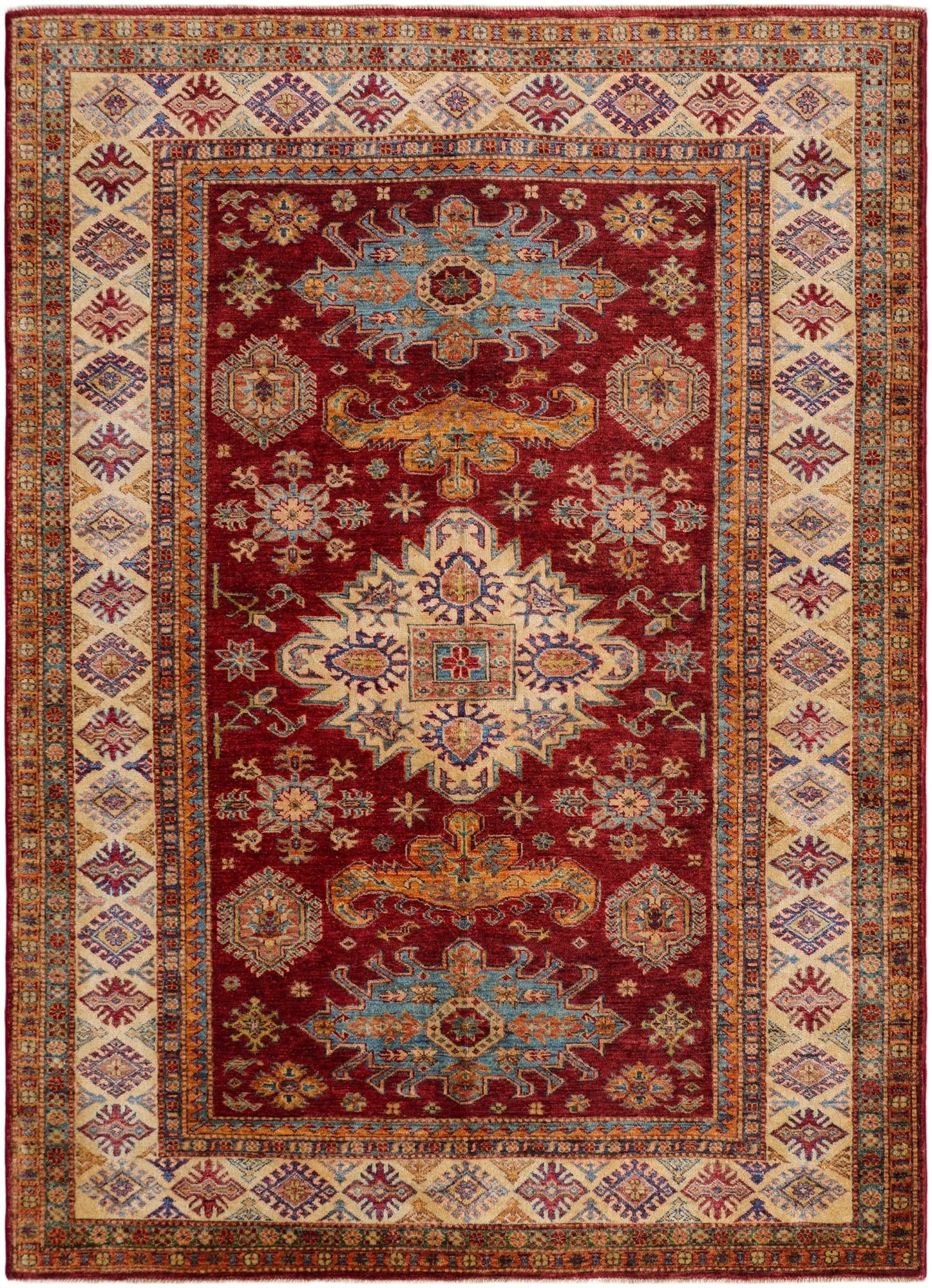 5' 10 x 8' Hand Knotted Kazak Rug