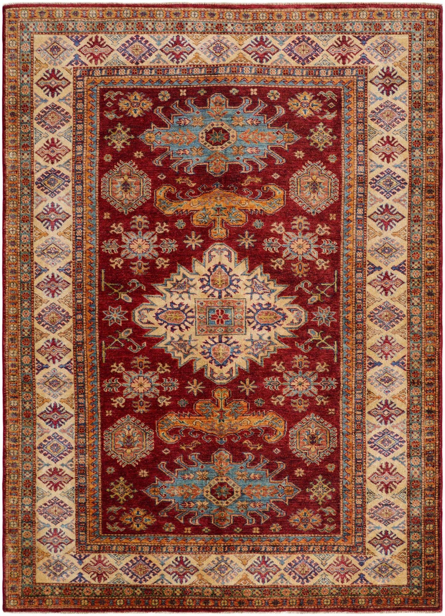 5' 10 x 8' Hand Knotted Kazak Rug