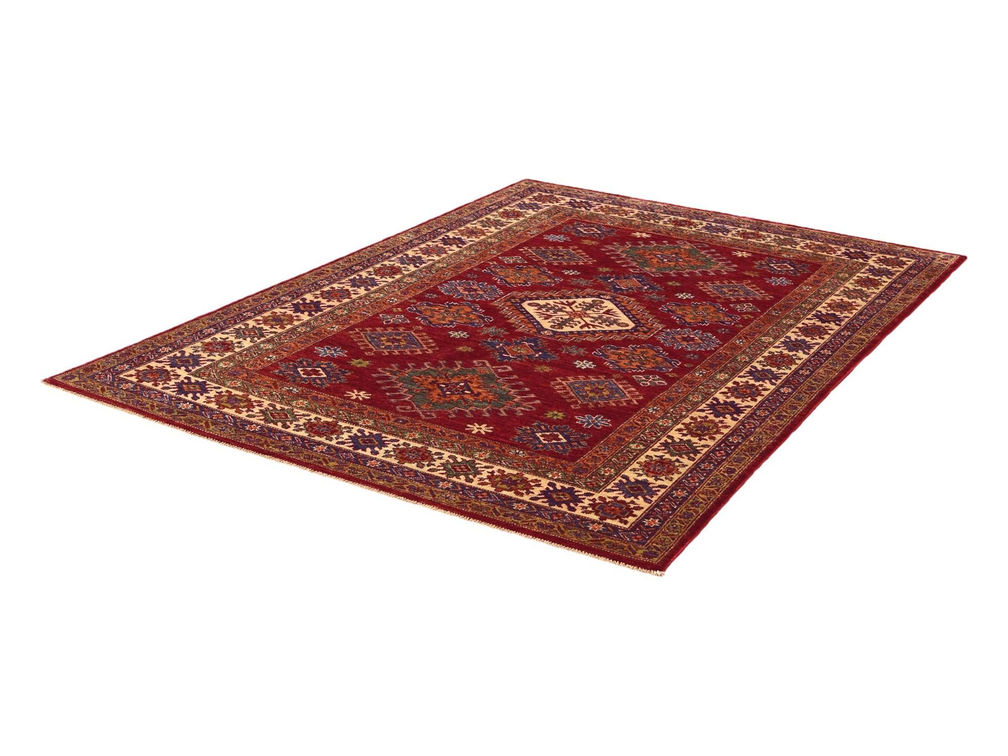 4' 10 x 6' 8 Hand Knotted Kazak Rug