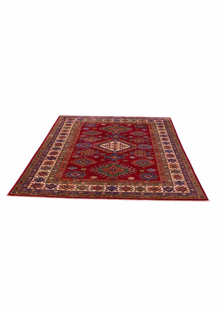 4' 10 x 6' 8 Hand Knotted Kazak Rug
