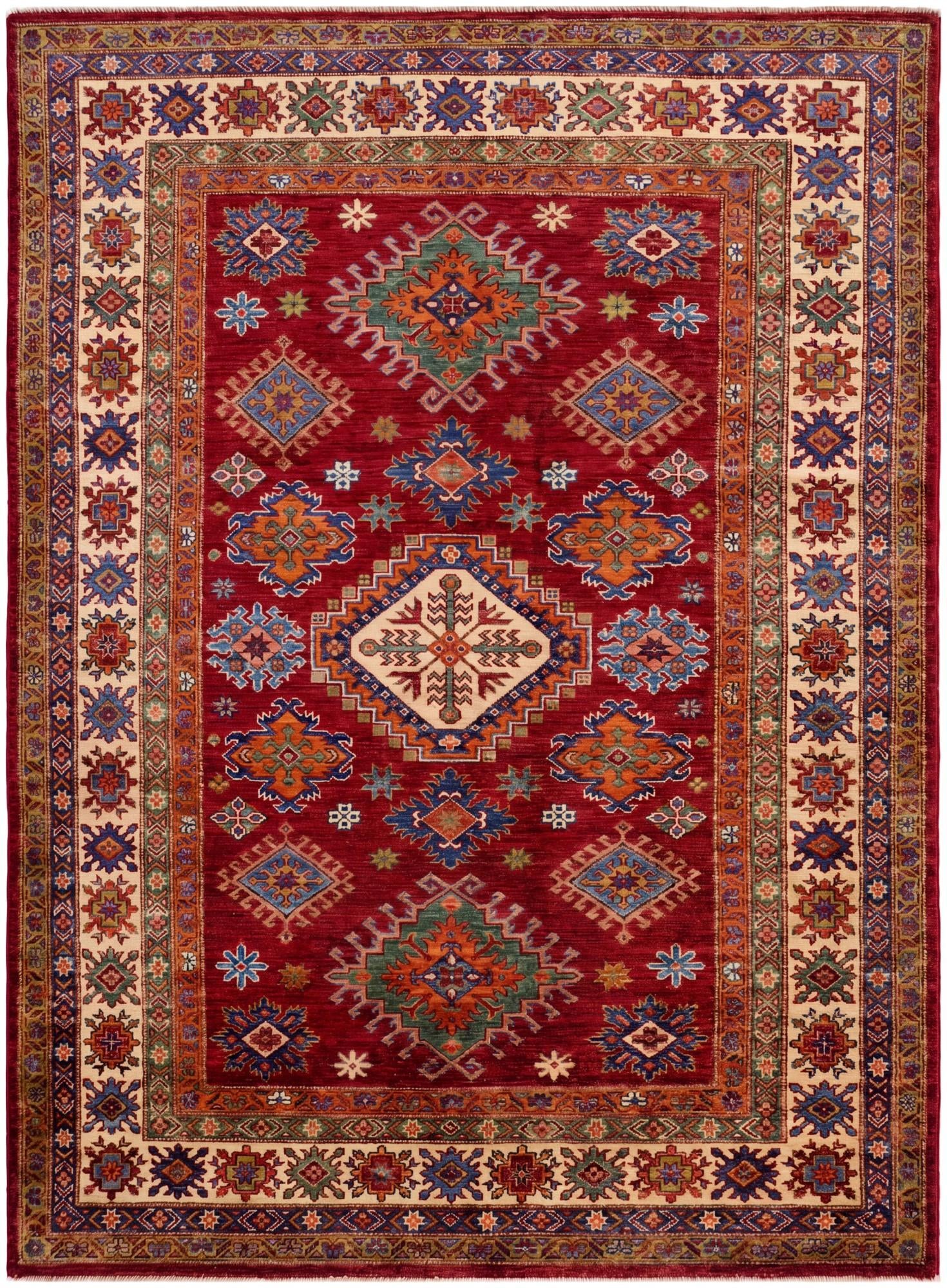 4' 10 x 6' 8 Hand Knotted Kazak Rug