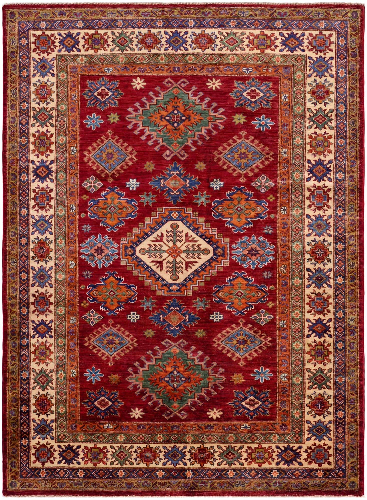 4' 10 x 6' 8 Hand Knotted Kazak Rug