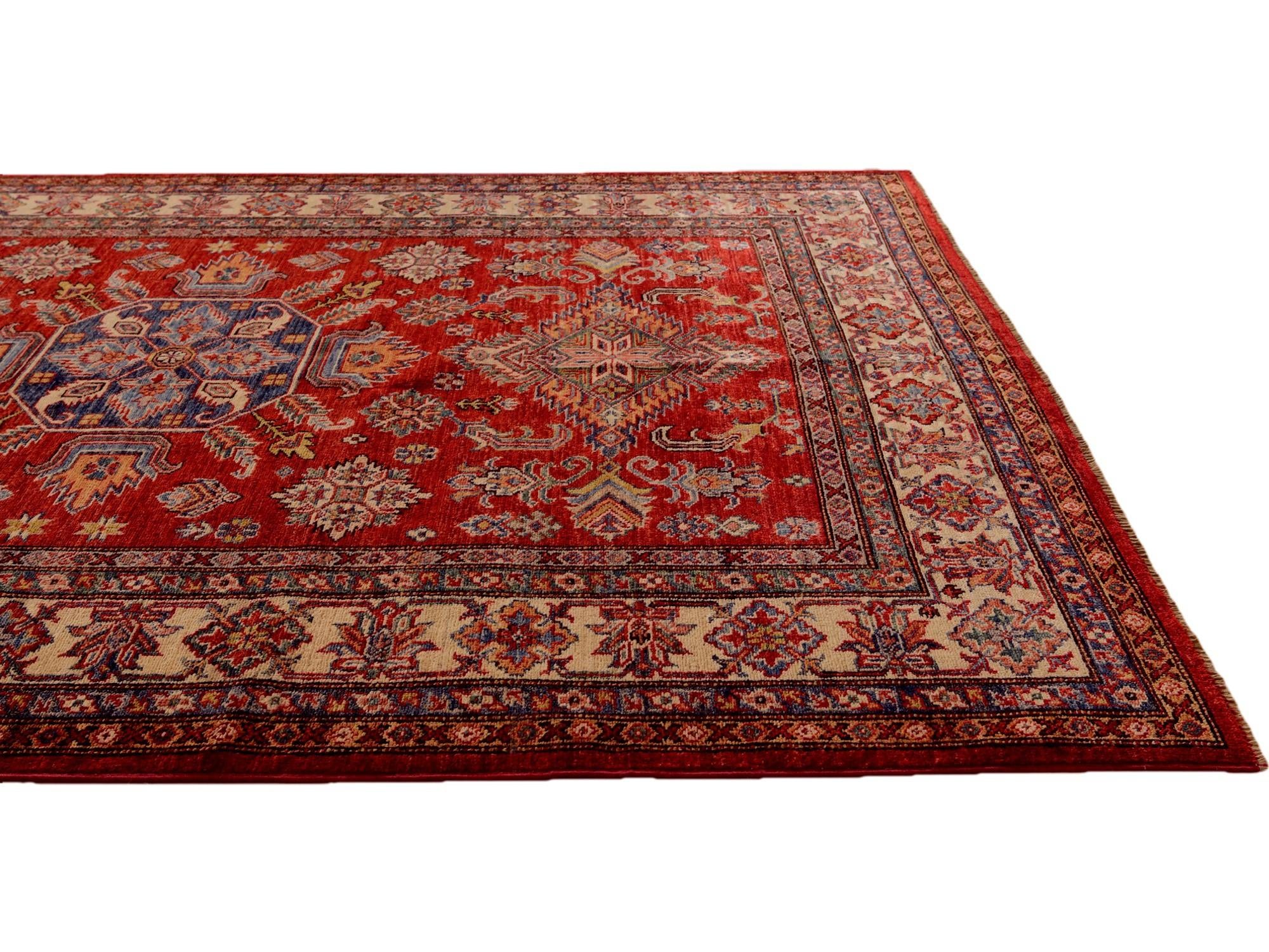 5' x 6' 8 Hand Knotted Kazak Rug