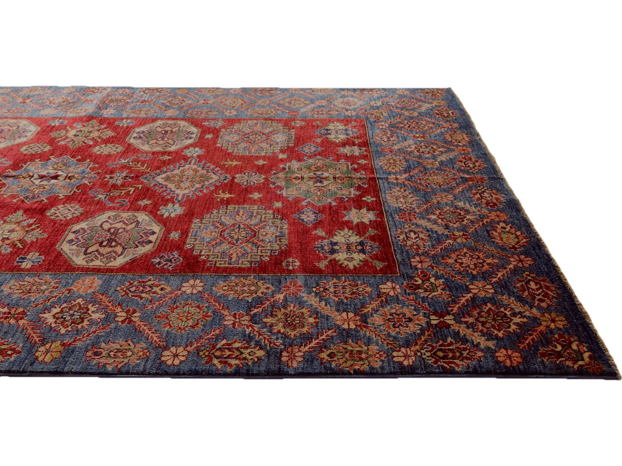5' 10 x 8' 1 Hand Knotted Kazak Rug