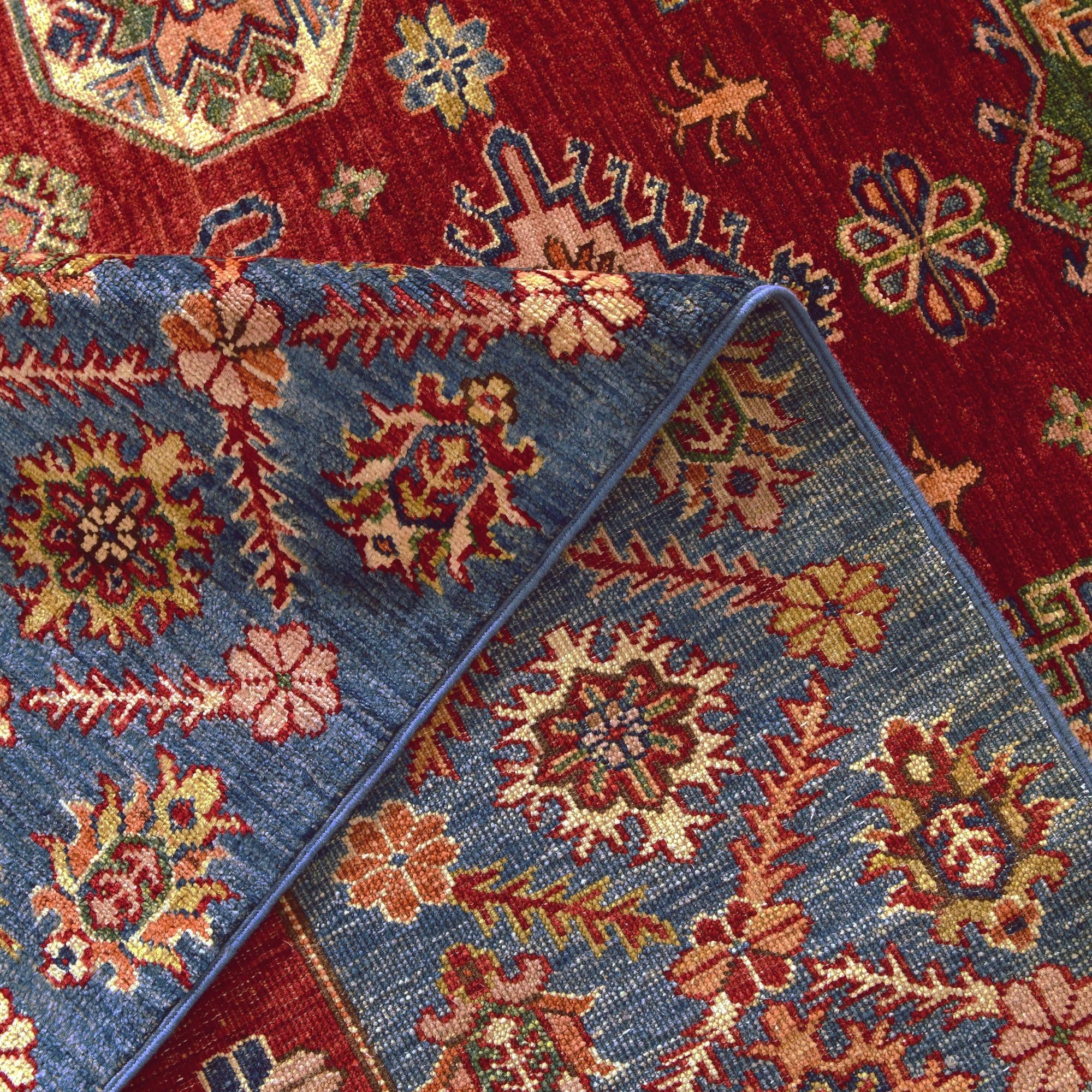 5' 10 x 8' 1 Hand Knotted Kazak Rug
