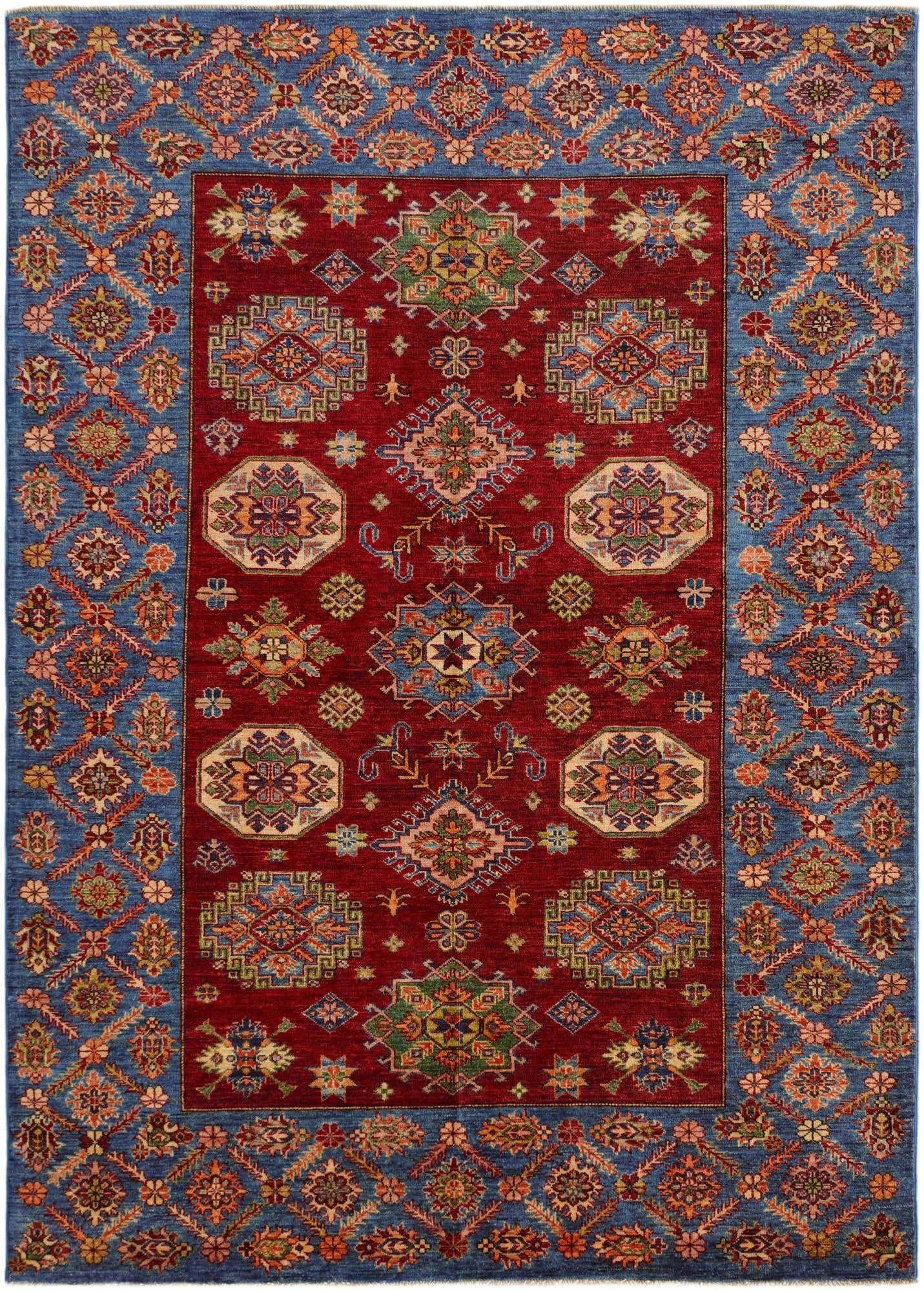5' 10 x 8' 1 Hand Knotted Kazak Rug
