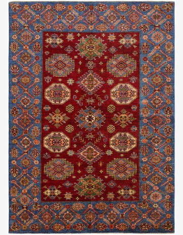 5' 10 x 8' 1 Hand Knotted Kazak Rug