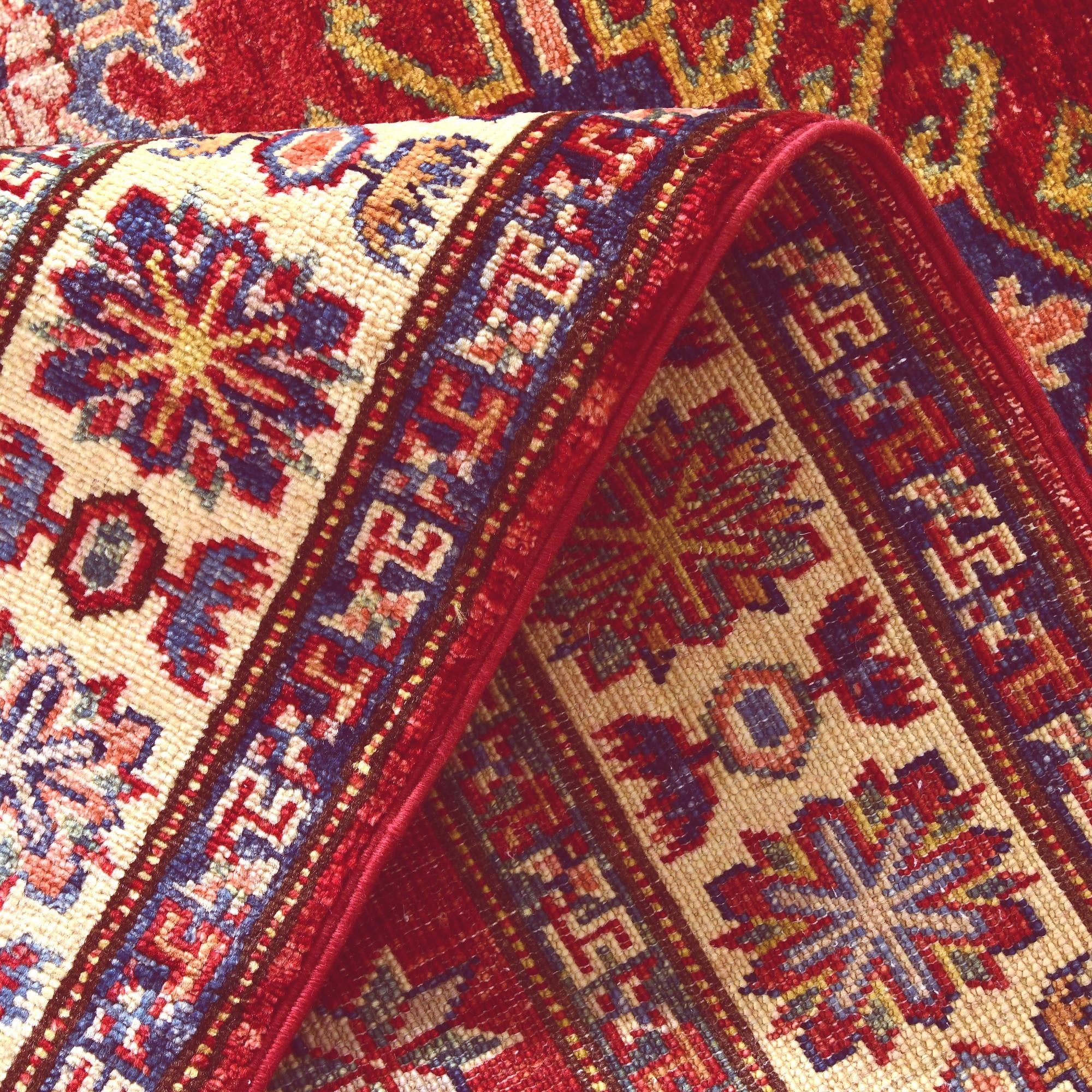3' 5 x 4' 8 Hand Knotted Kazak Rug