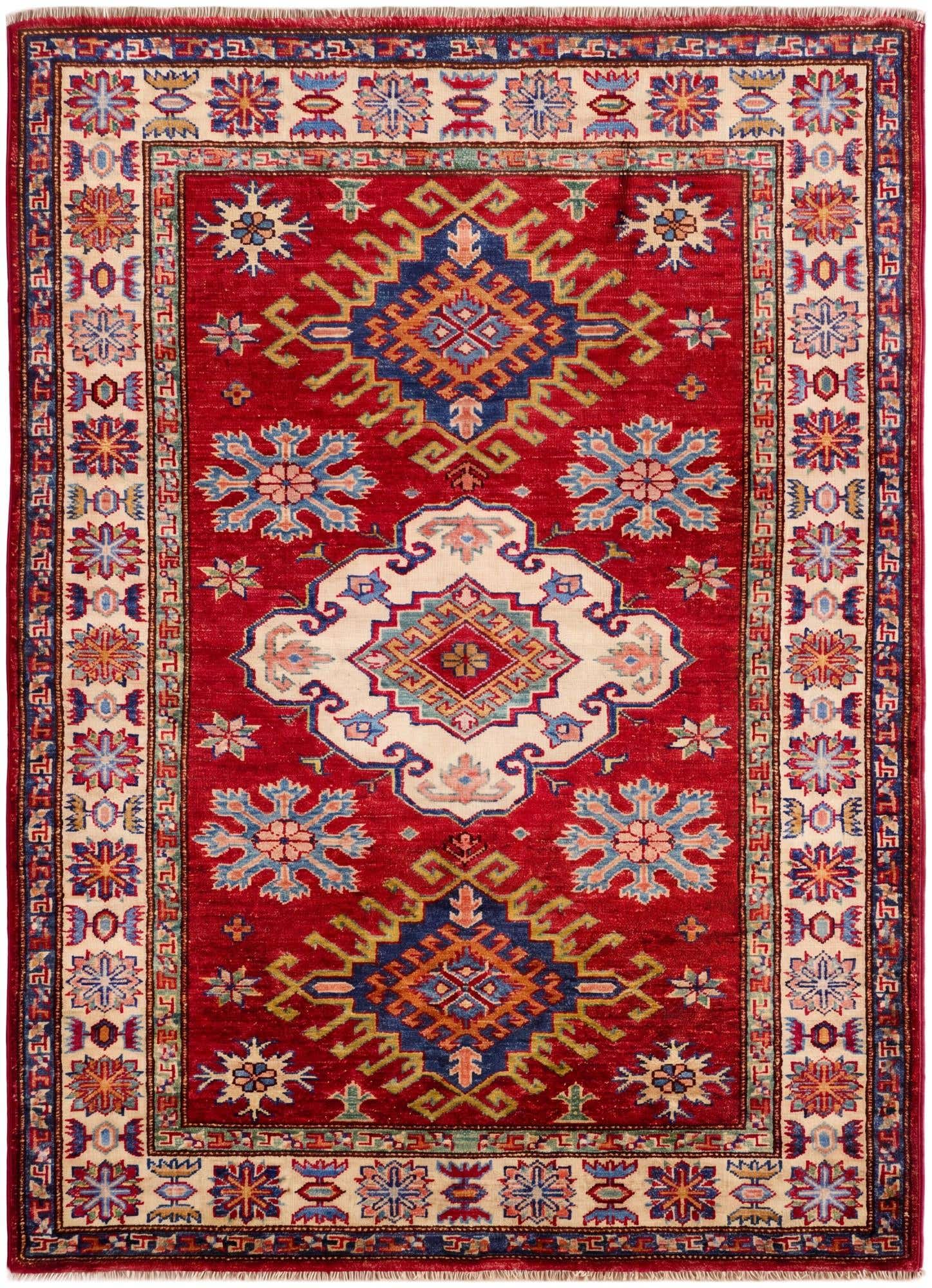 3' 5 x 4' 8 Hand Knotted Kazak Rug