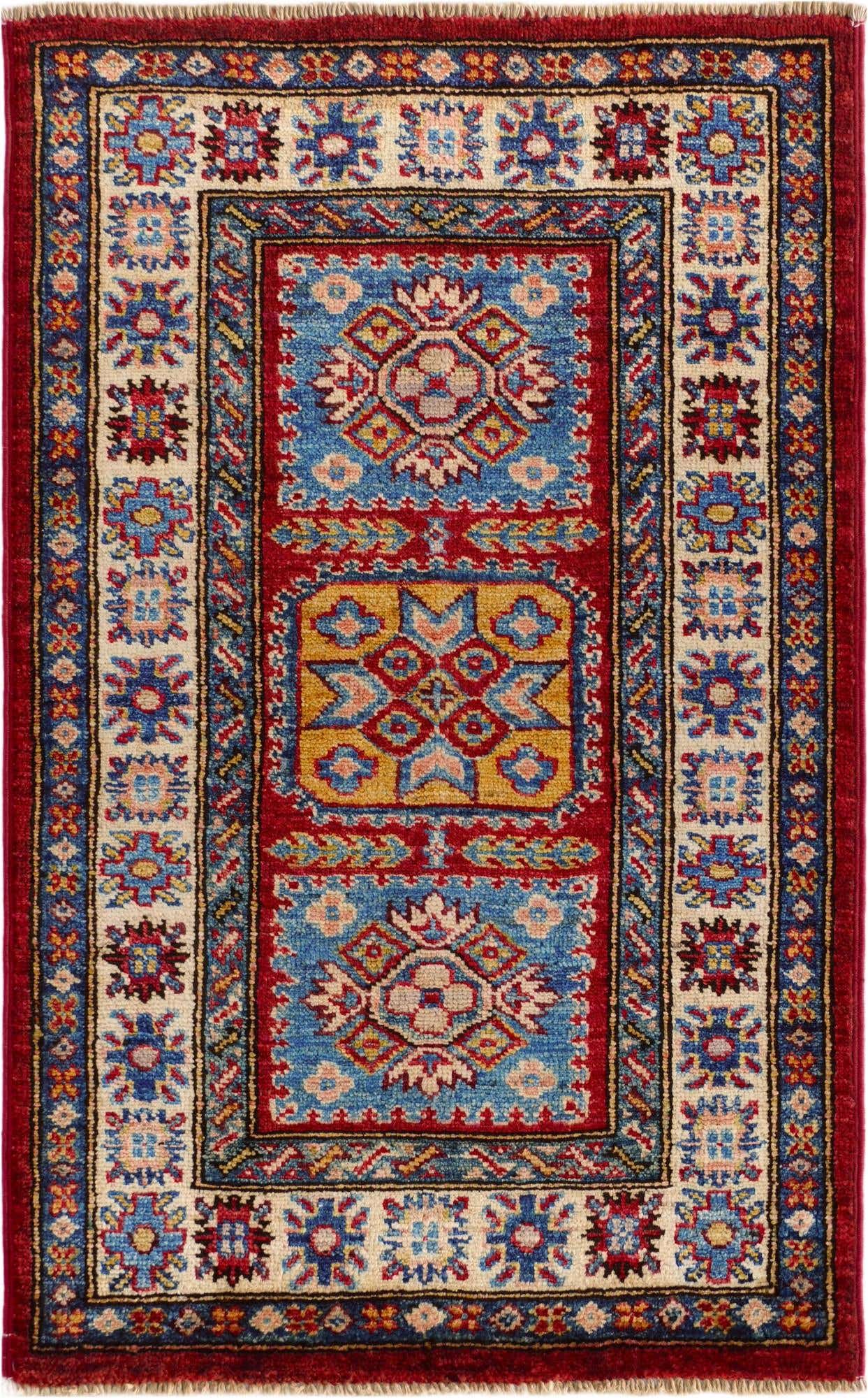 1' 11 x 3' 1 Hand Knotted Kazak Rug