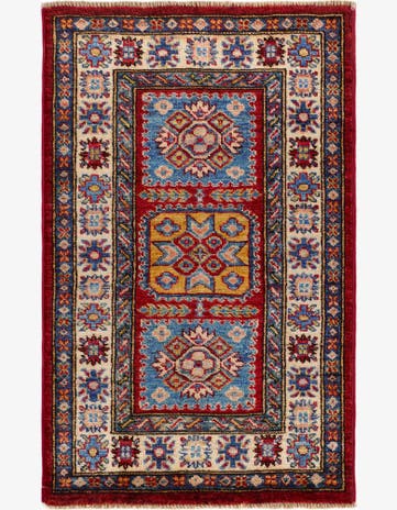 1' 11 x 3' 1 Hand Knotted Kazak Rug