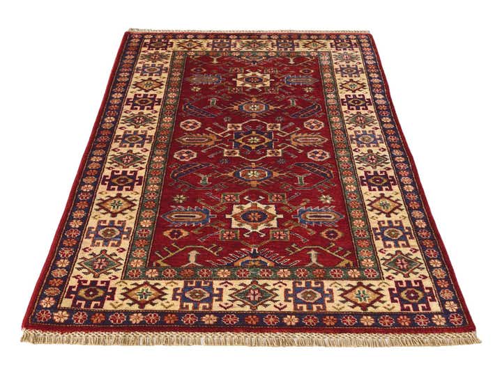3' 3 x 5' 5 Hand Knotted Kazak Rug