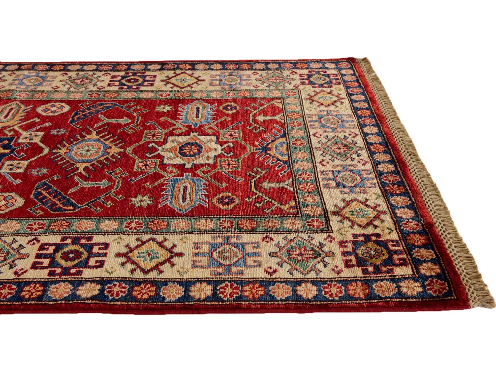 3' 3 x 5' 5 Hand Knotted Kazak Rug
