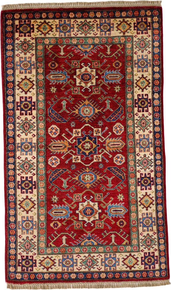 3' 3 x 5' 5 Hand Knotted Kazak Rug