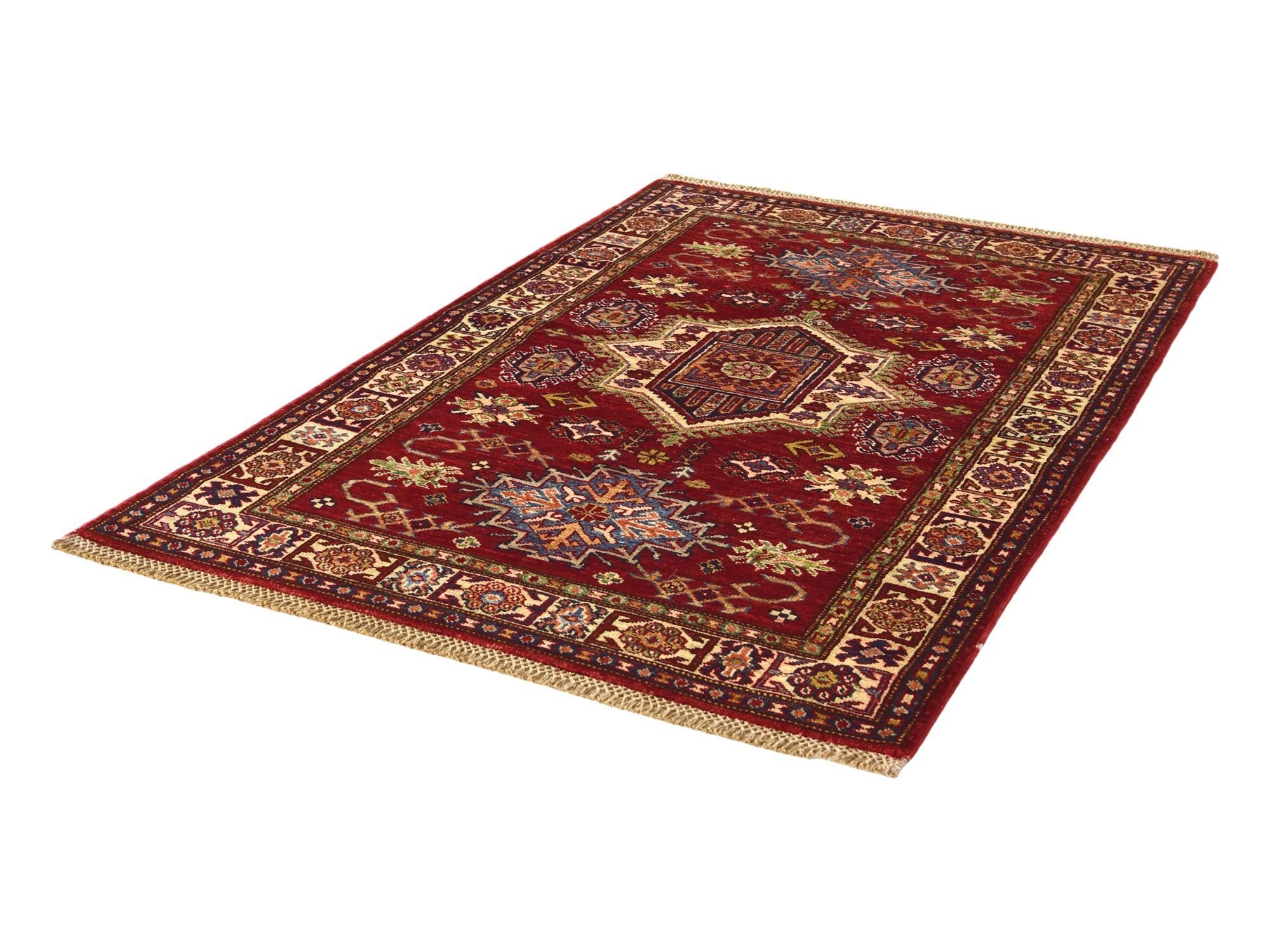 3' 4 x 5' 1 Hand Knotted Kazak Rug
