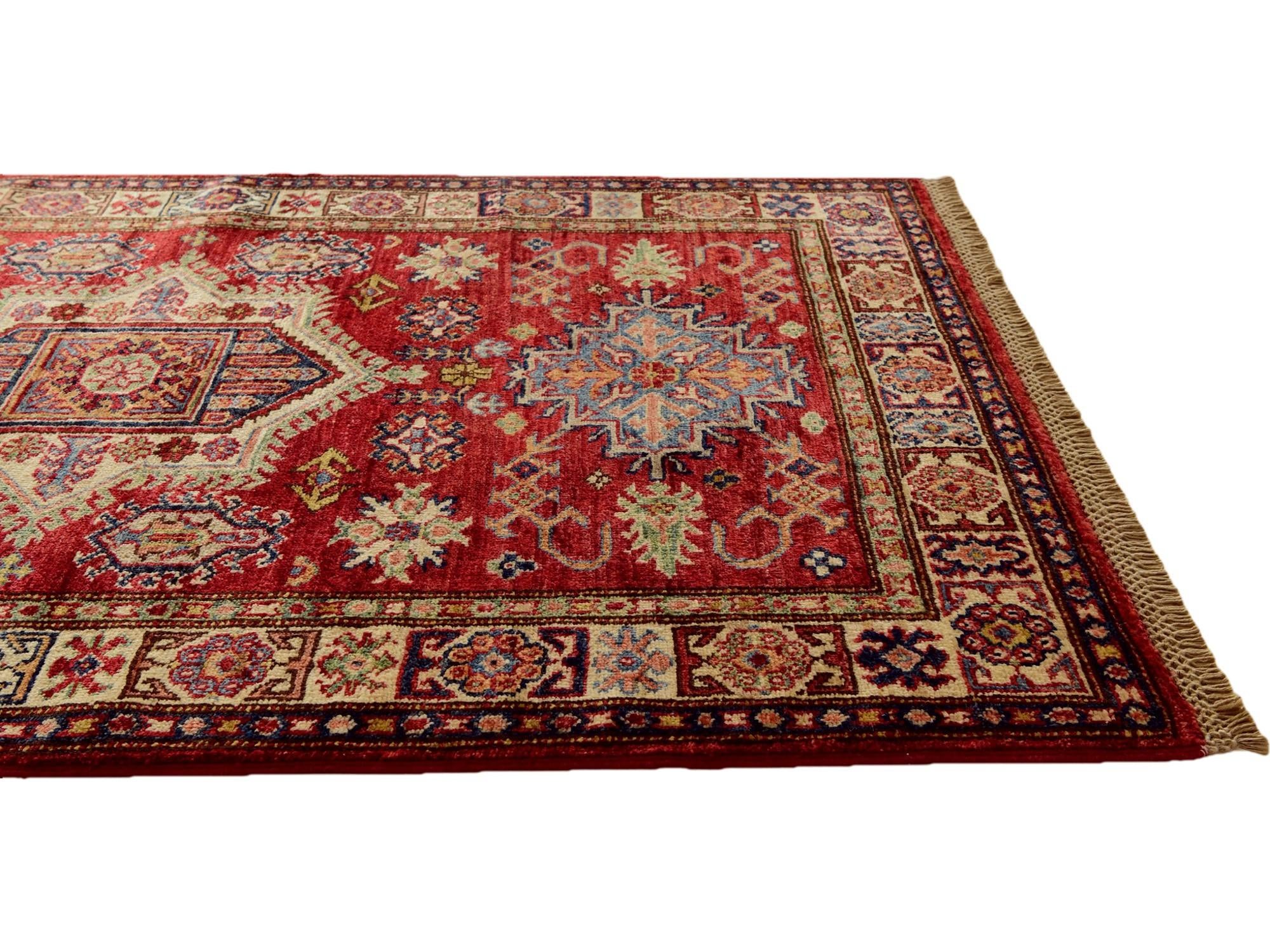 3' 4 x 5' 1 Hand Knotted Kazak Rug