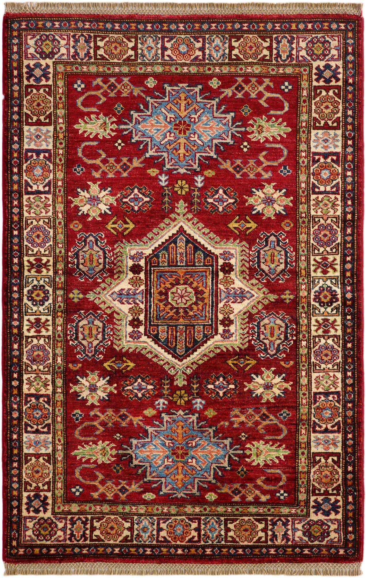 3' 4 x 5' 1 Hand Knotted Kazak Rug