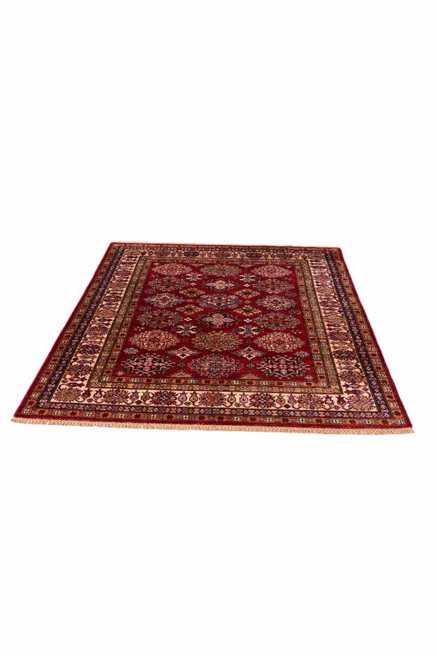 Detail image of 4' 11 x 6' 5 Hand Knotted Kazak Rug