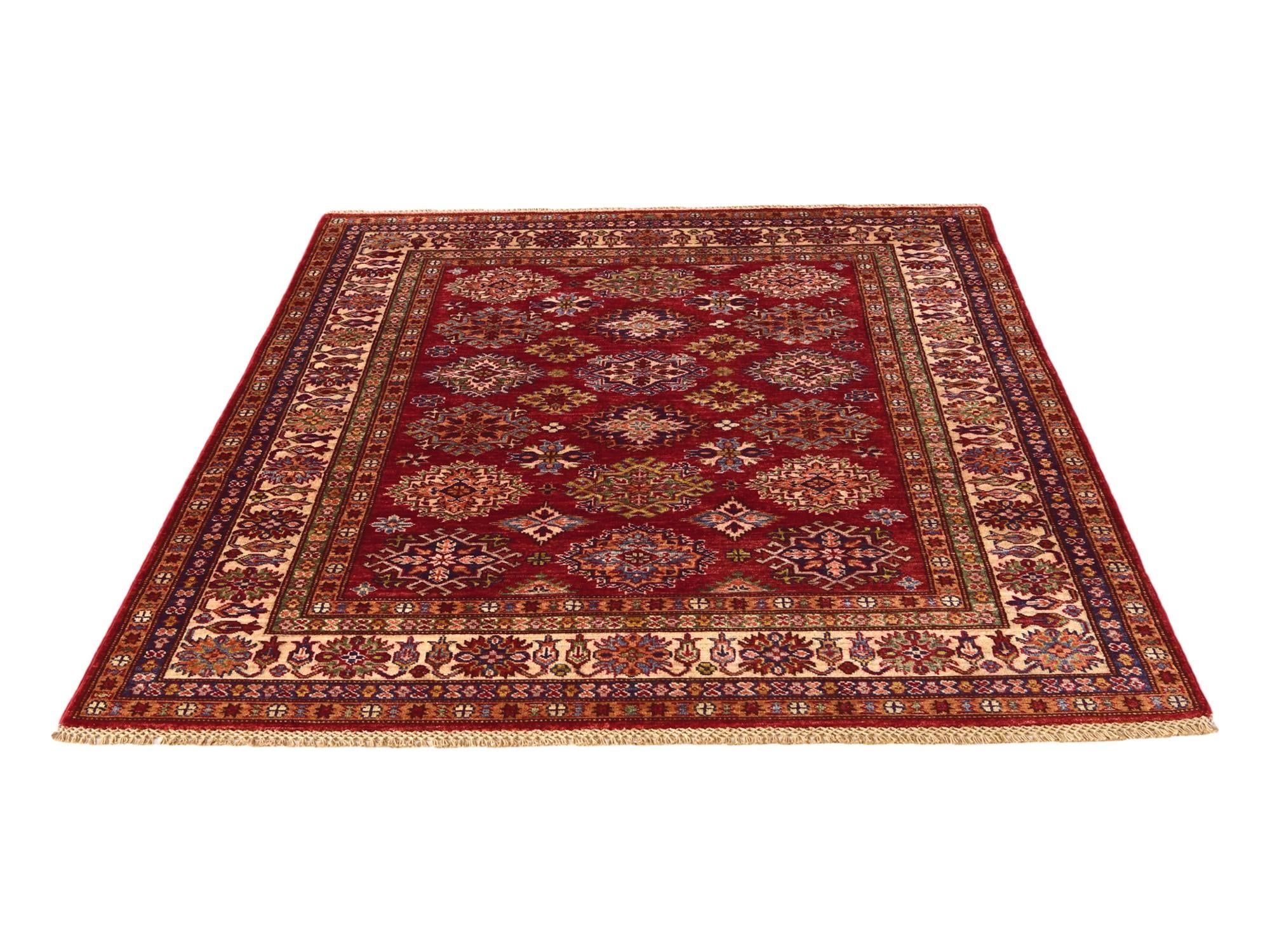 4' 11 x 6' 5 Hand Knotted Kazak Rug