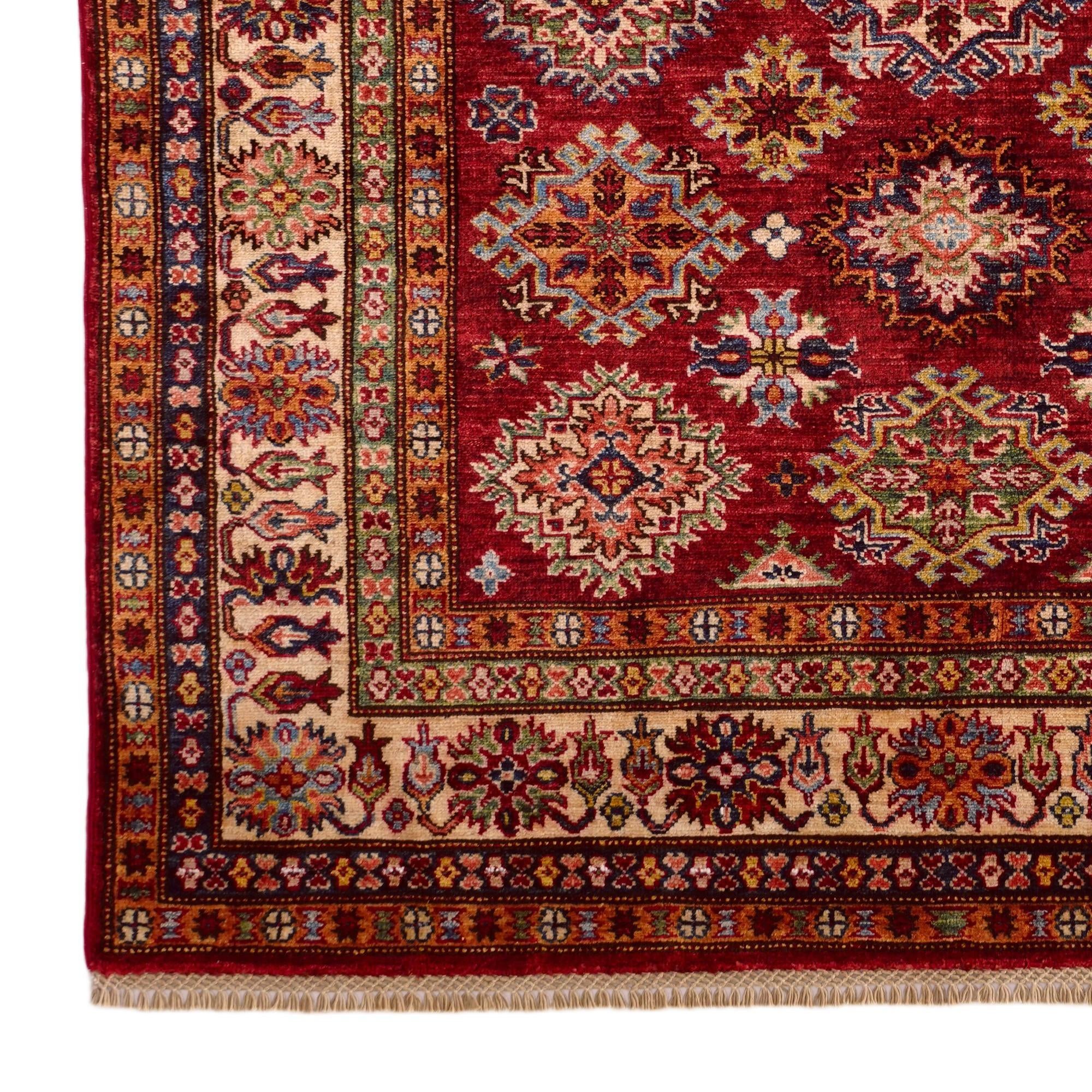 4' 11 x 6' 5 Hand Knotted Kazak Rug