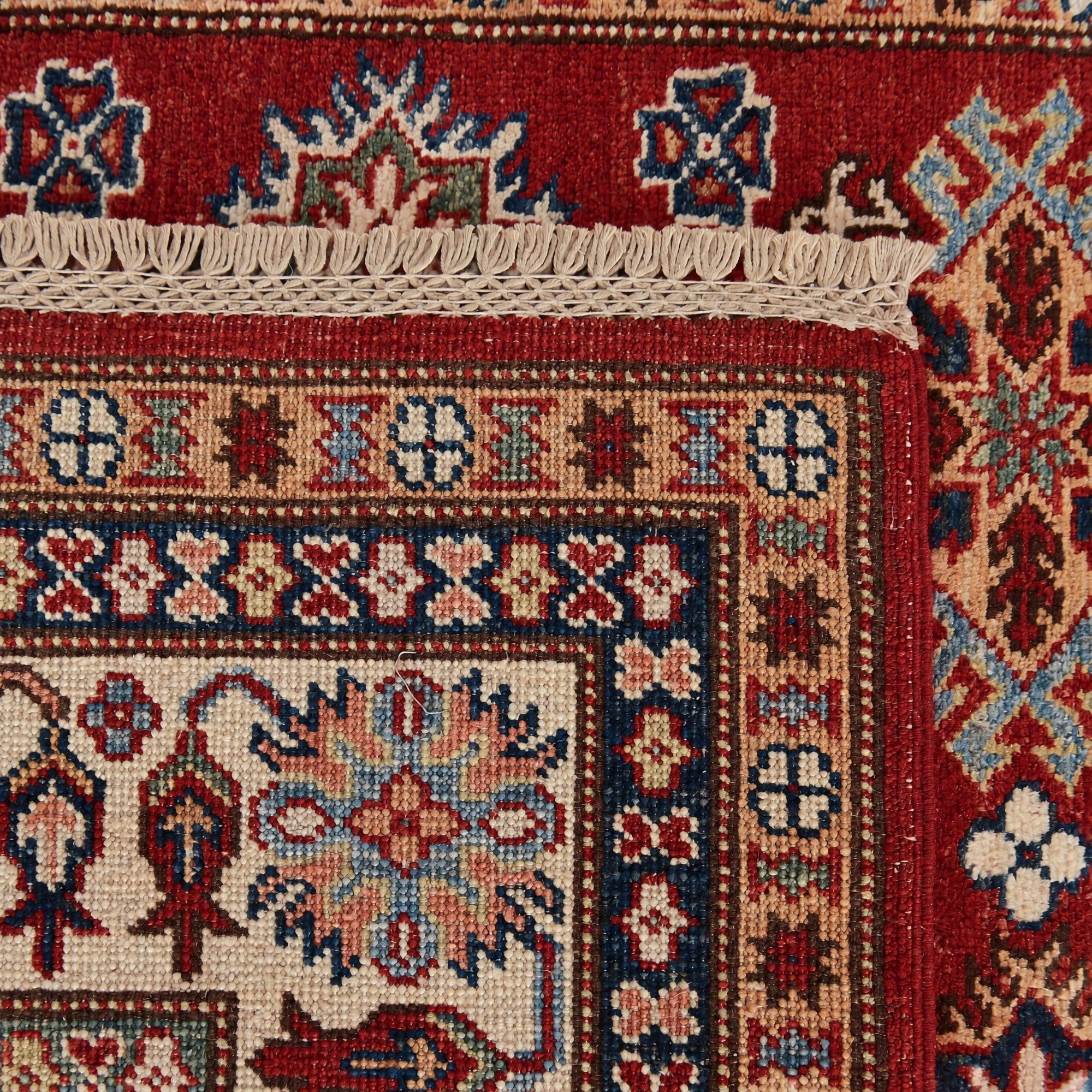 150cm x 195cm Hand Knotted Kazak Rug