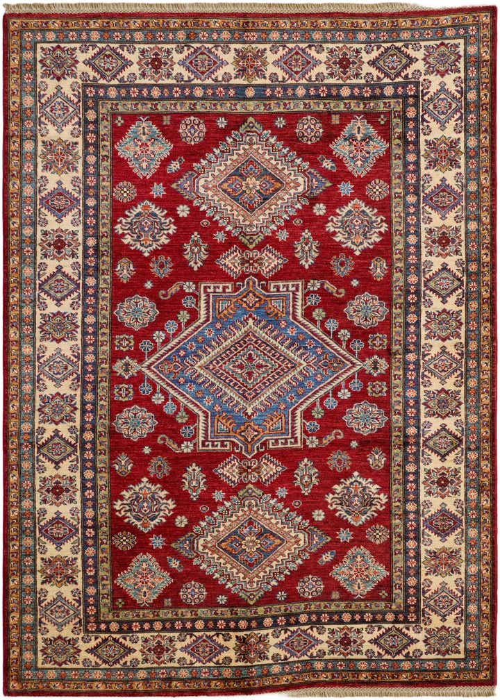 5' 7 x 7' 8 Hand Knotted Kazak Rug