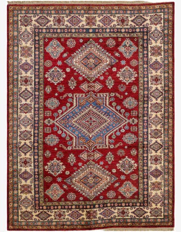 5' 7 x 7' 8 Hand Knotted Kazak Rug