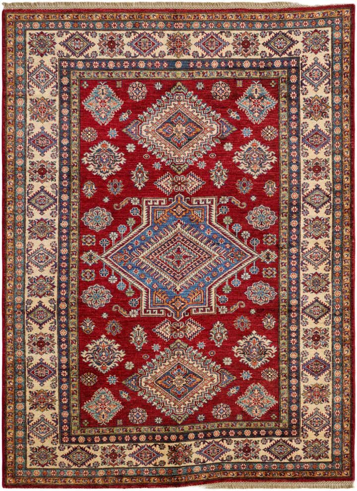 5' 7 x 7' 8 Hand Knotted Kazak Rug