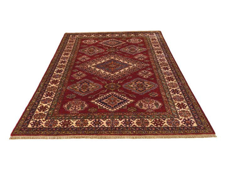 5' 6 x 8' 3 Hand Knotted Kazak Rug