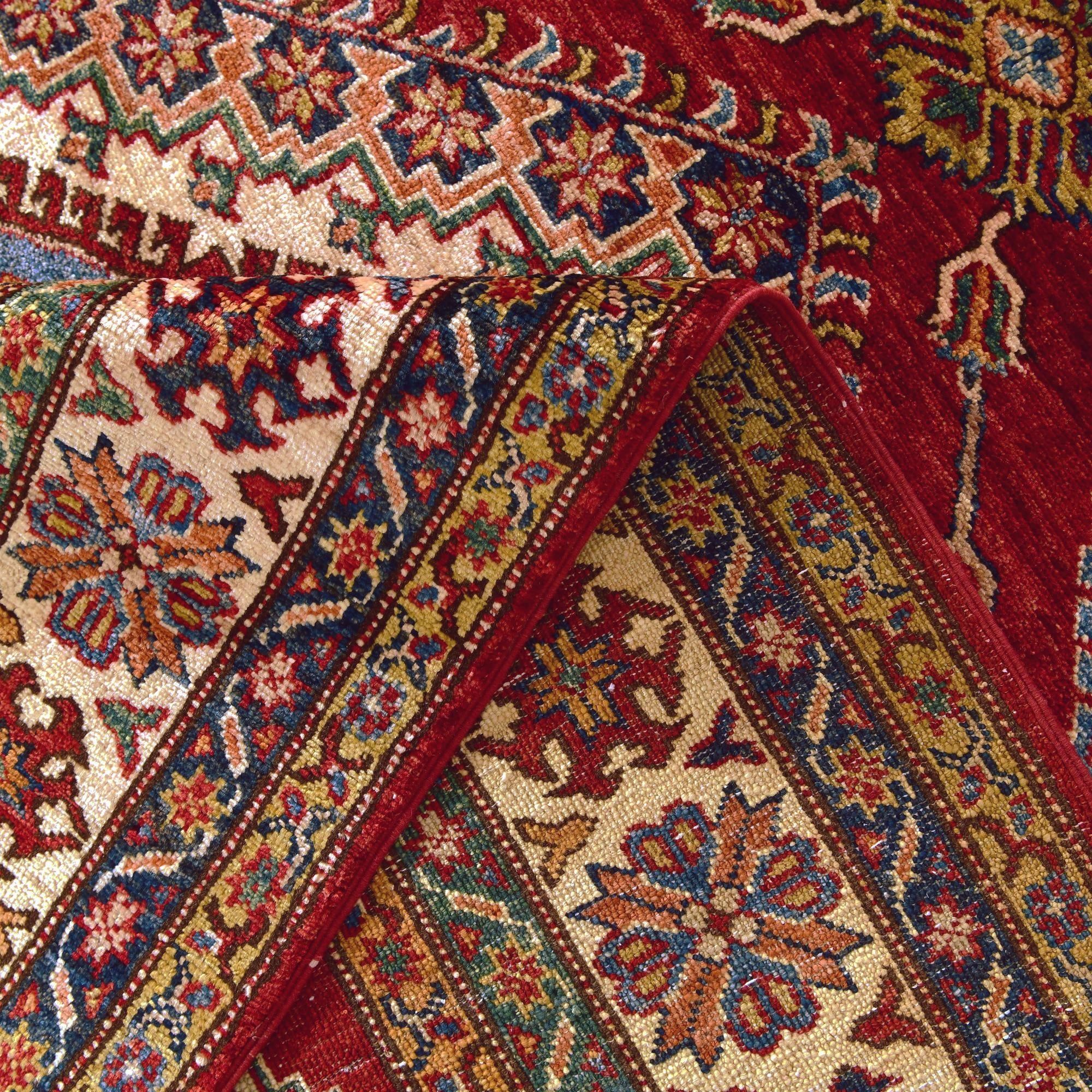 5' 6 x 8' 3 Hand Knotted Kazak Rug