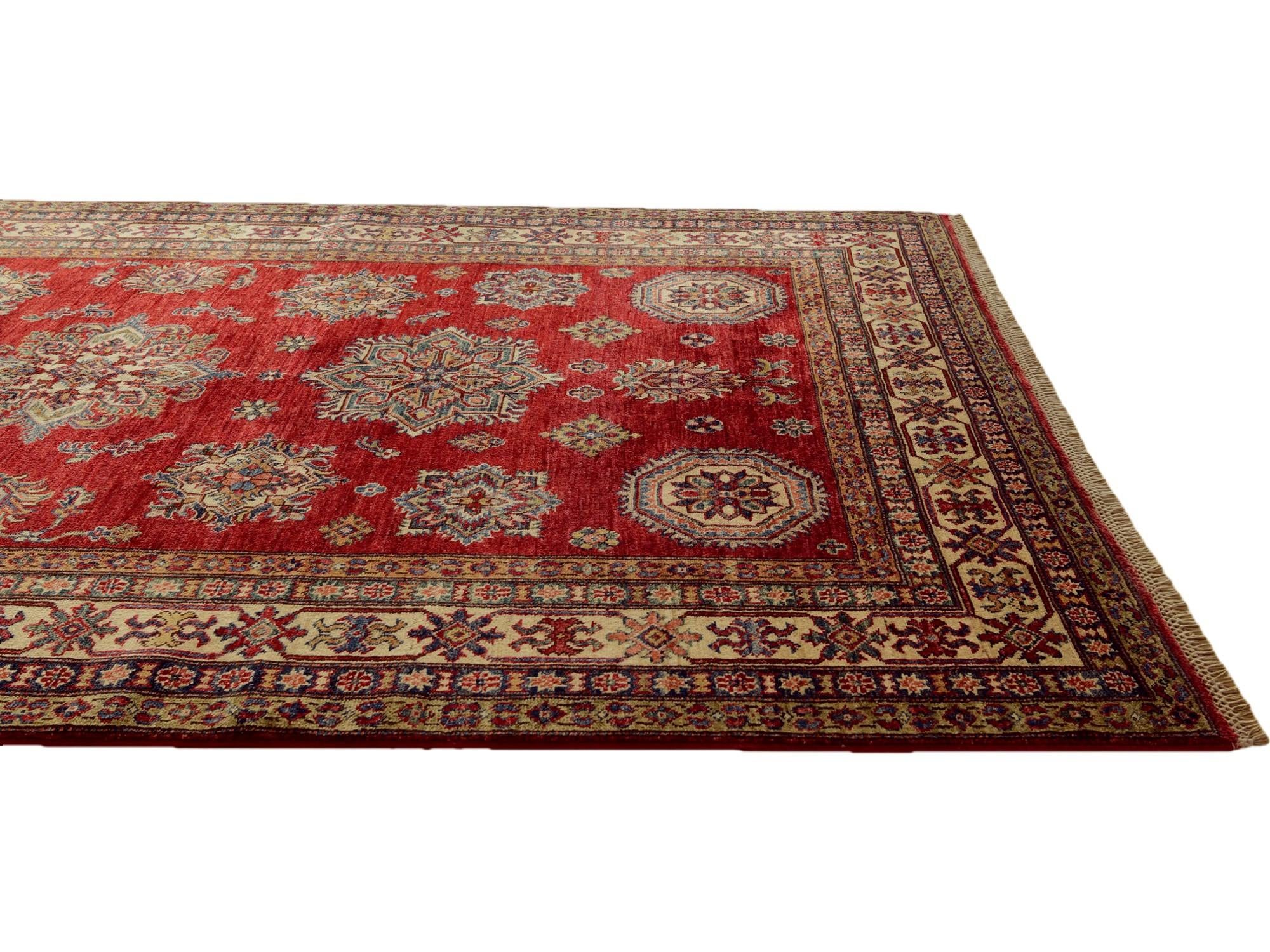 5' 7 x 8' 5 Hand Knotted Kazak Rug