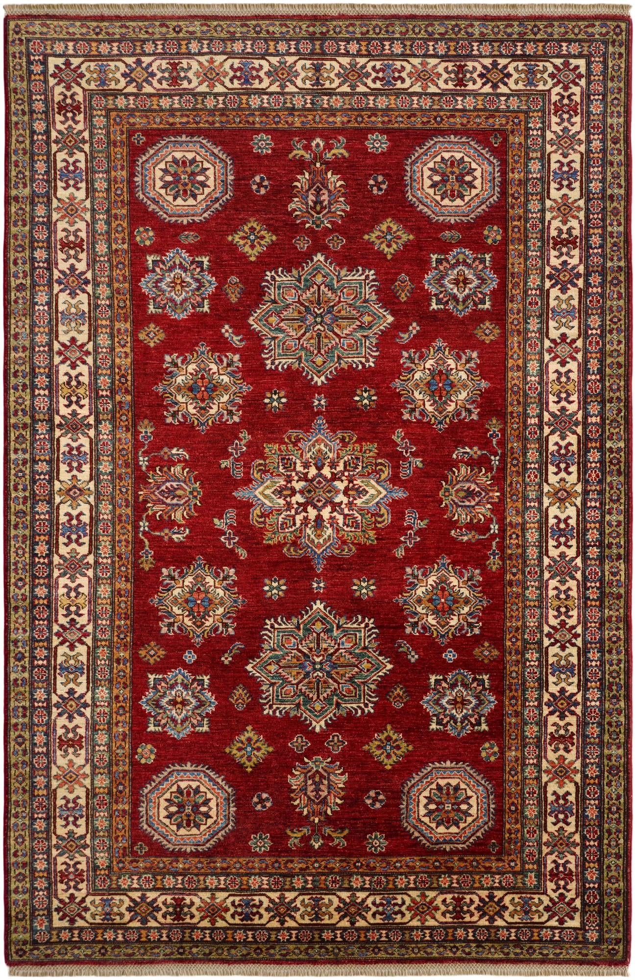 5' 7 x 8' 5 Hand Knotted Kazak Rug