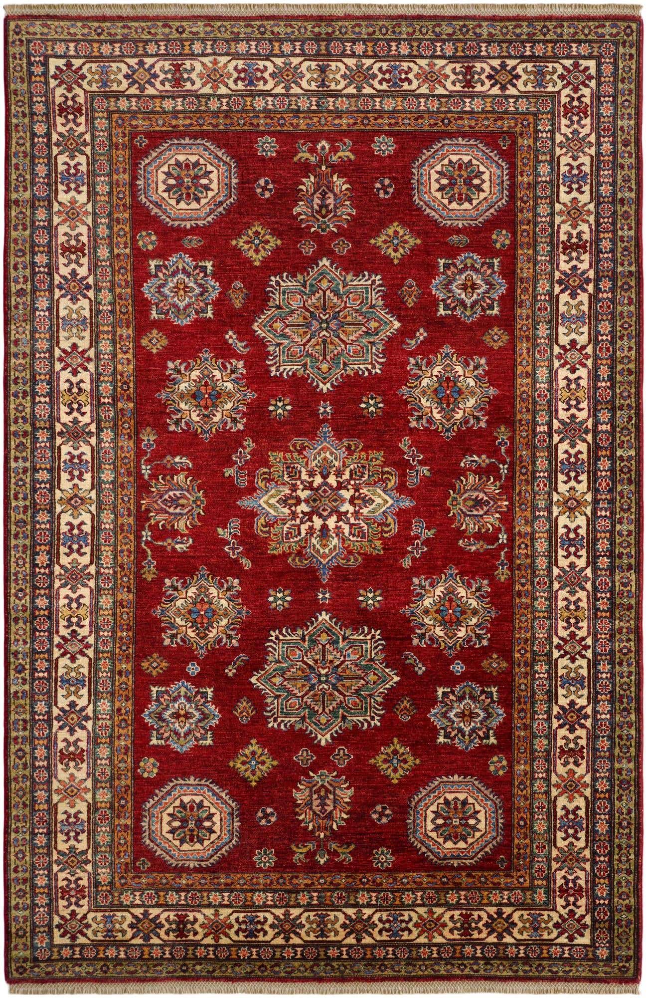 5' 7 x 8' 5 Hand Knotted Kazak Rug