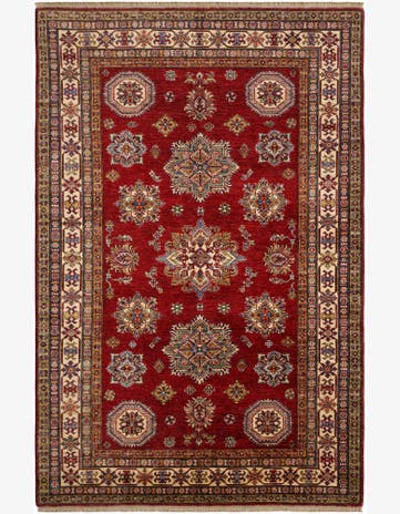 5' 7 x 8' 5 Hand Knotted Kazak Rug