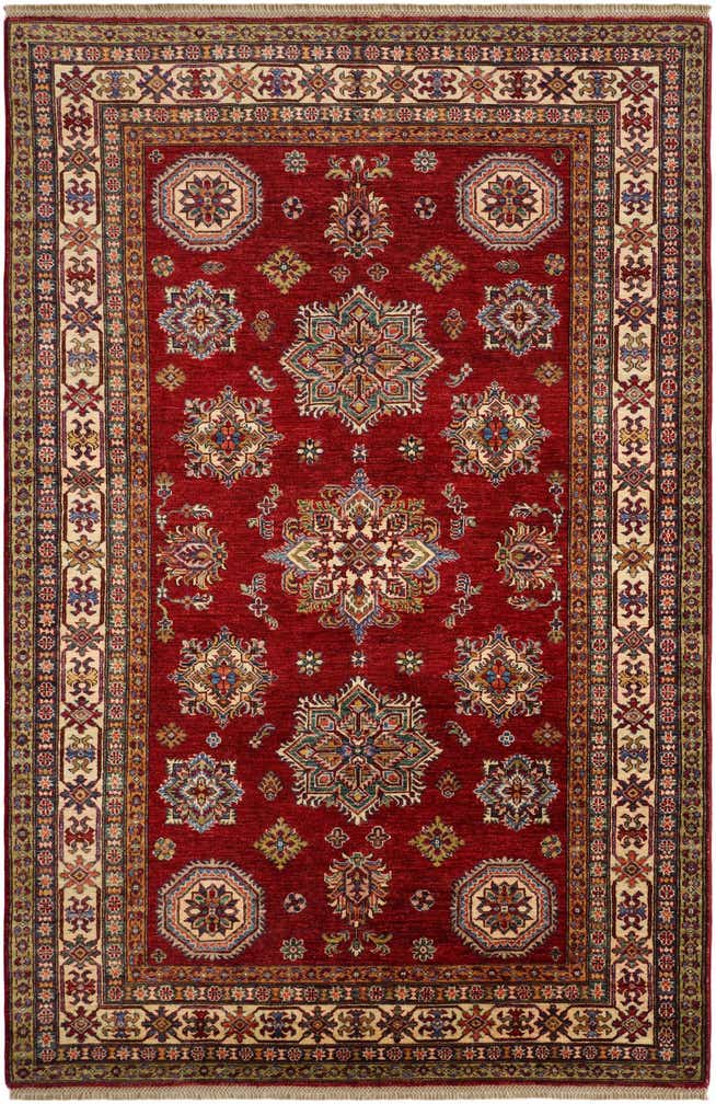 5' 7 x 8' 5 Hand Knotted Kazak Rug