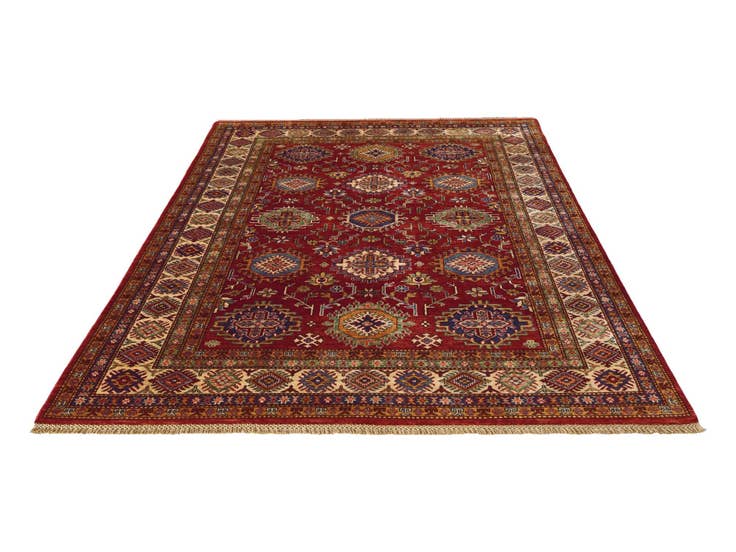 Detail image of 5' 10 x 8' Hand Knotted Kazak Rug