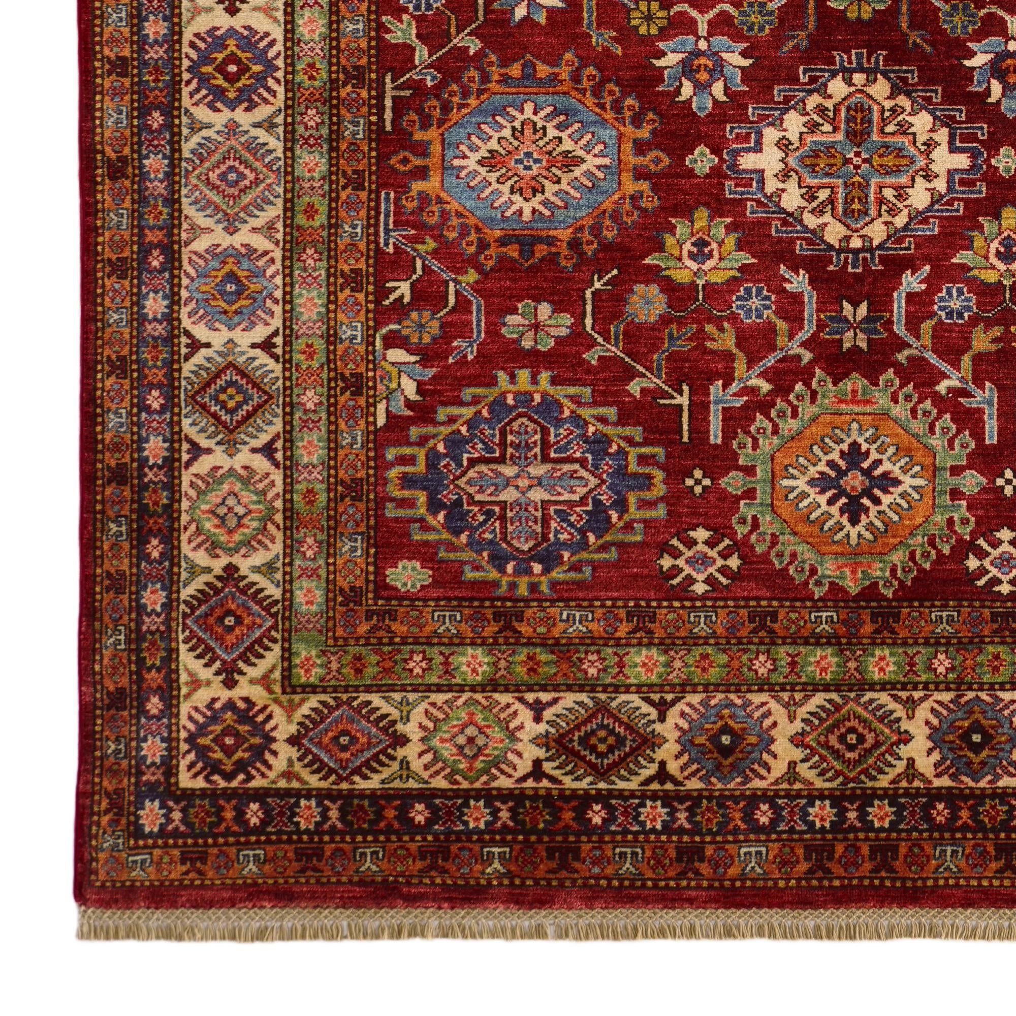 5' 10 x 8' Hand Knotted Kazak Rug