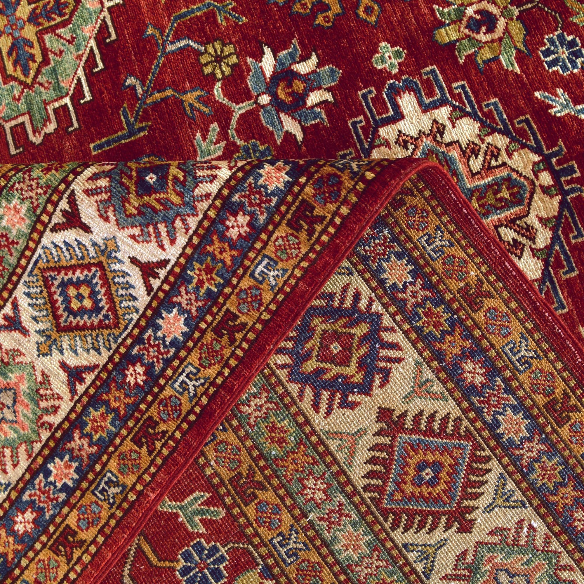 5' 10 x 8' Hand Knotted Kazak Rug