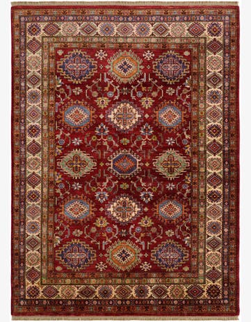 5' 10 x 8' Hand Knotted Kazak Rug