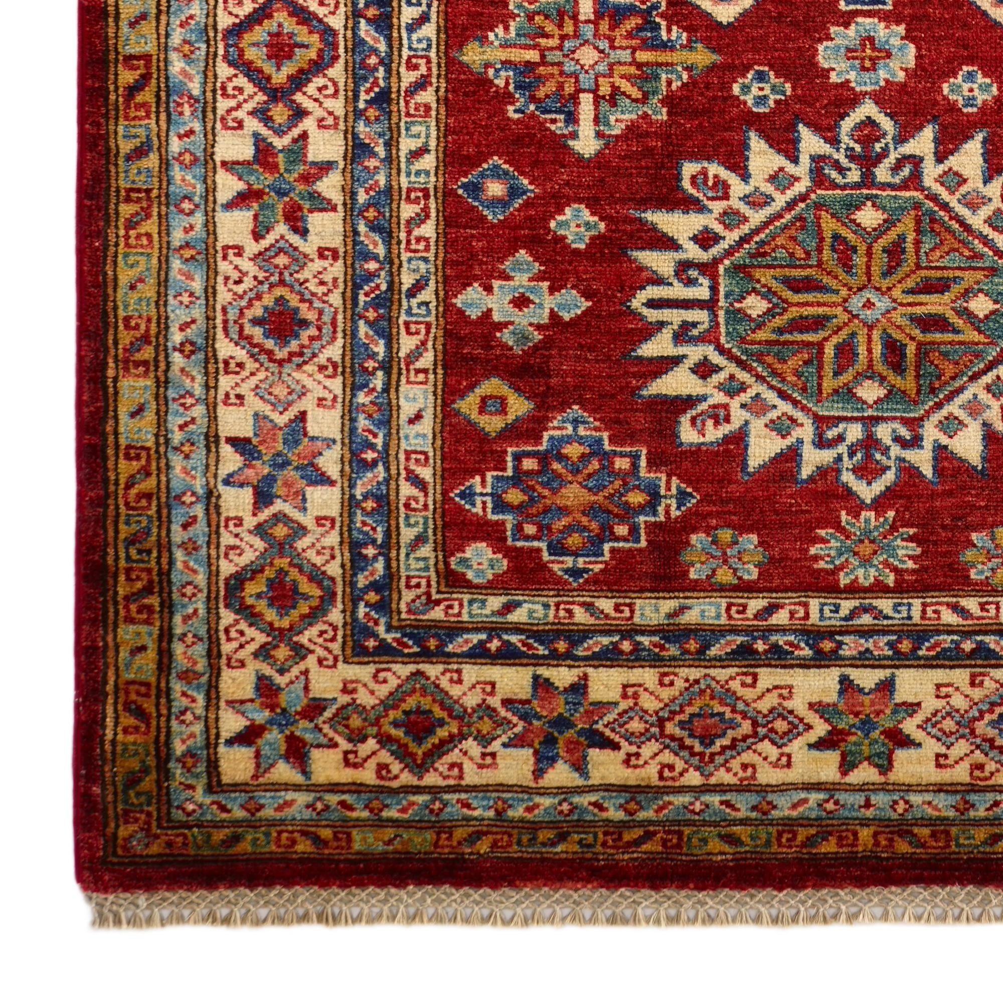 3' 7 x 5' 1 Hand Knotted Kazak Rug