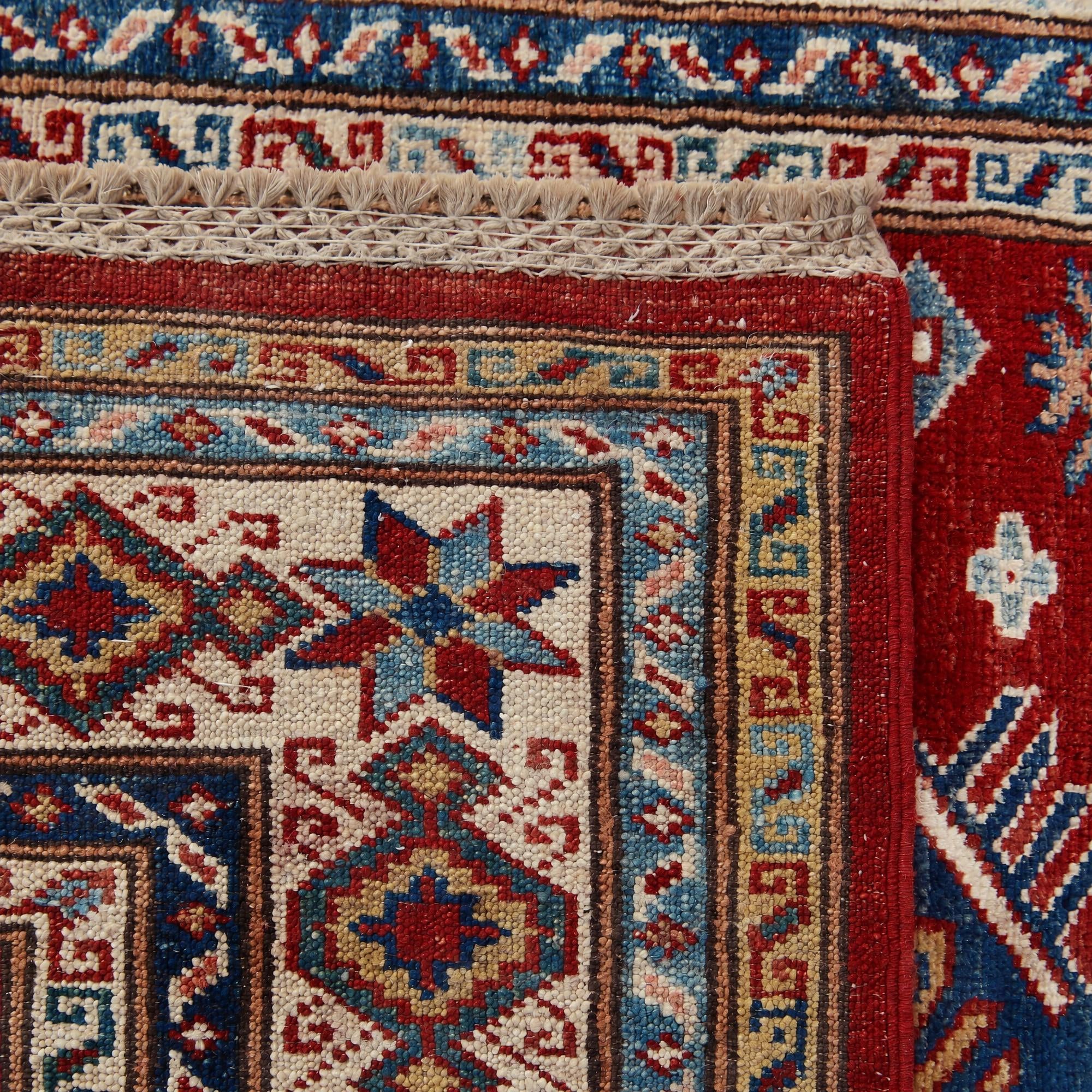 110cm x 155cm Hand Knotted Kazak Rug