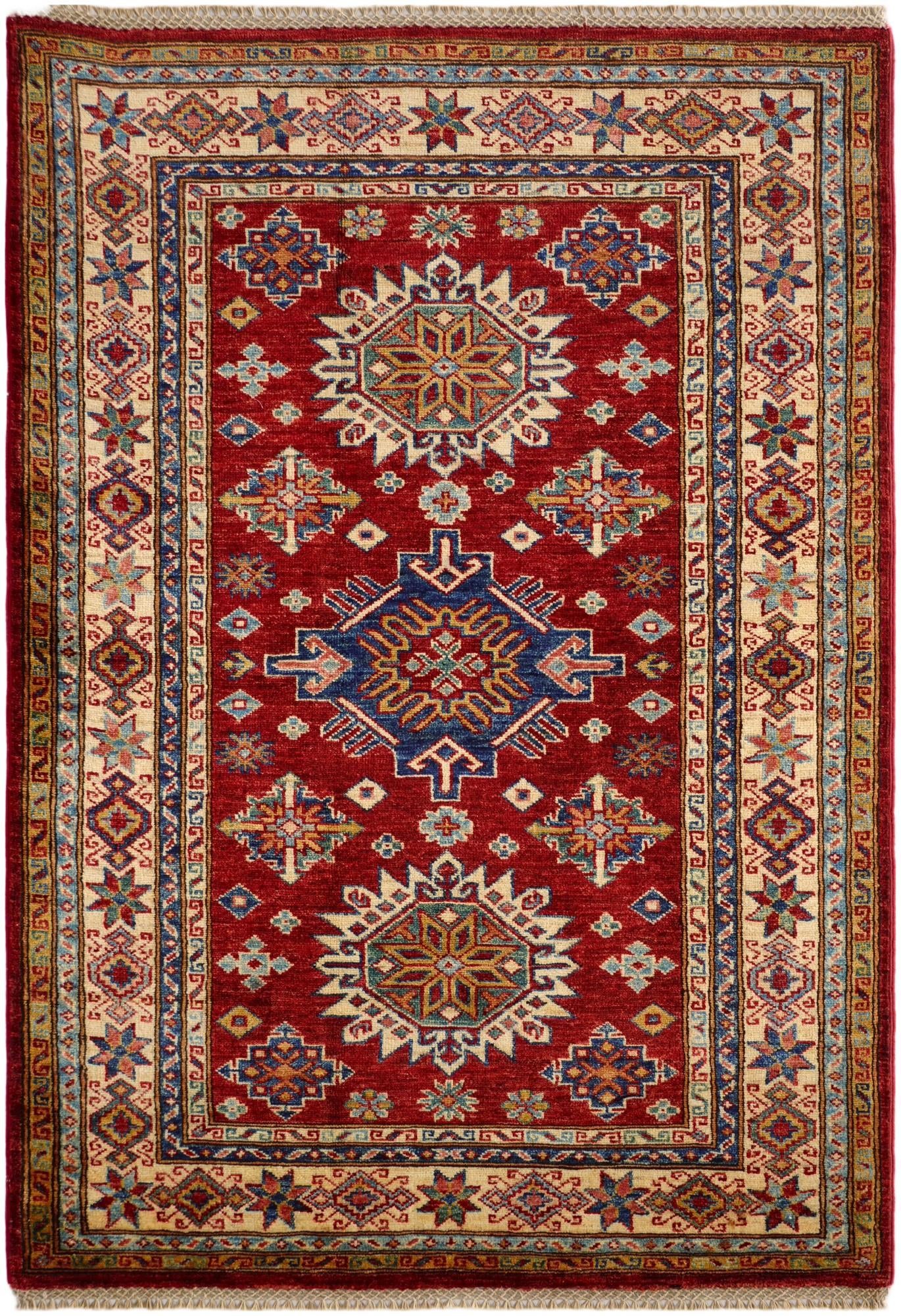 3' 7 x 5' 1 Hand Knotted Kazak Rug