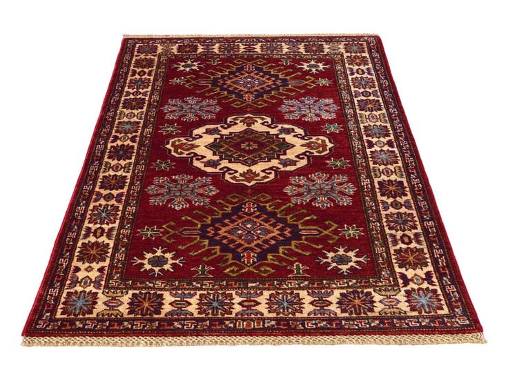 Detail image of 3' 2 x 4' 11 Hand Knotted Kazak Rug