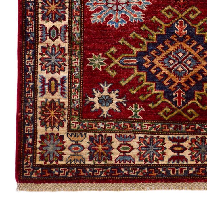 3' 2 x 4' 11 Hand Knotted Kazak Rug