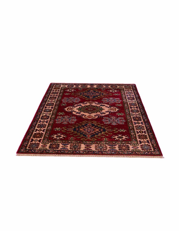 Detail image of 3' 4 x 4' 10 Hand Knotted Kazak Rug