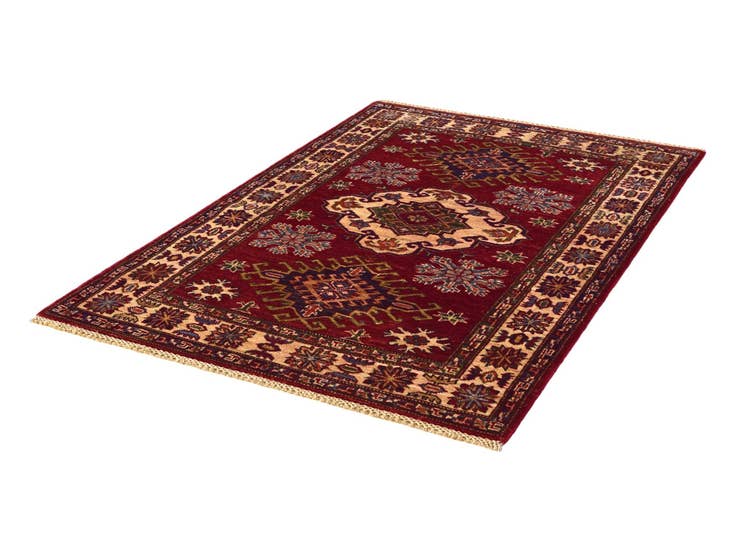 Detail image of 3' 4 x 4' 10 Hand Knotted Kazak Rug
