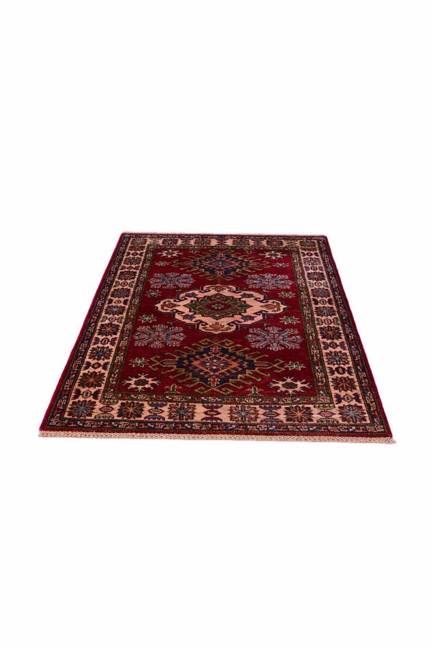 Detail image of 3' 4 x 4' 10 Hand Knotted Kazak Rug