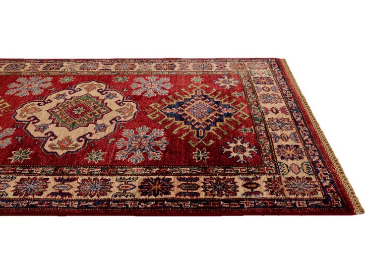 Detail image of 3' 4 x 4' 10 Hand Knotted Kazak Rug